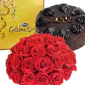 Flowers with Choco and Cake